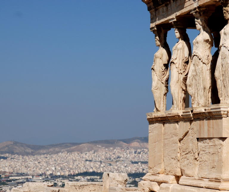 Vistas desde el Pórtico de las Cariátides, Atenas
